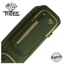 Tiger Canvas Green/Tan Soft Pool Cue Case - CC-11