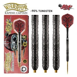 WARRIOR KAPENE STEEL TIP DART SET-90% TUNGSTEN BARRELS