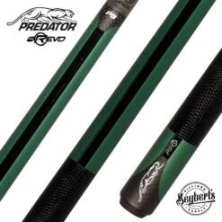 Predator P3 Matte Metallic Green Pool Cue With Genuine Exotic Black Lizard Wrap - Uniloc - P3GRNUC-EXLWBKLZ