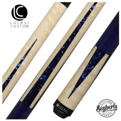 Predator Shop 3 Lucasi Zero Flexpoint Natural Birdseye Maple With Blue Luster Inlays And Blue Birdseye Wrapless Pool Cue - LZC16